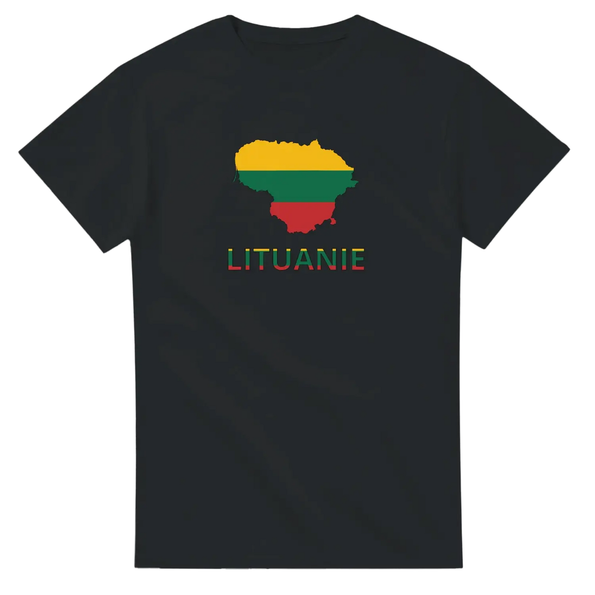 T-shirt drapeau lituanie en carte - pixelforma