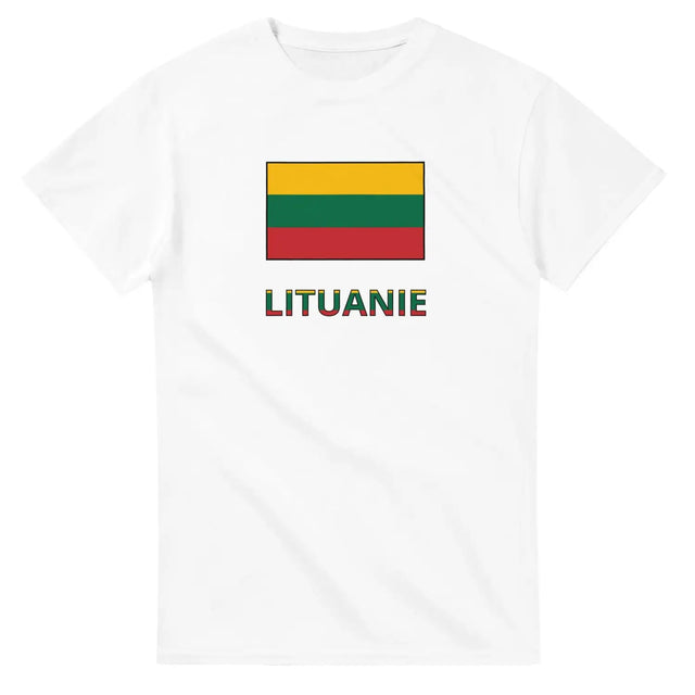 T-shirt drapeau lituanie en texte - pixelforma