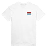 T-shirt drapeau luxembourg broderie couleur coton épais