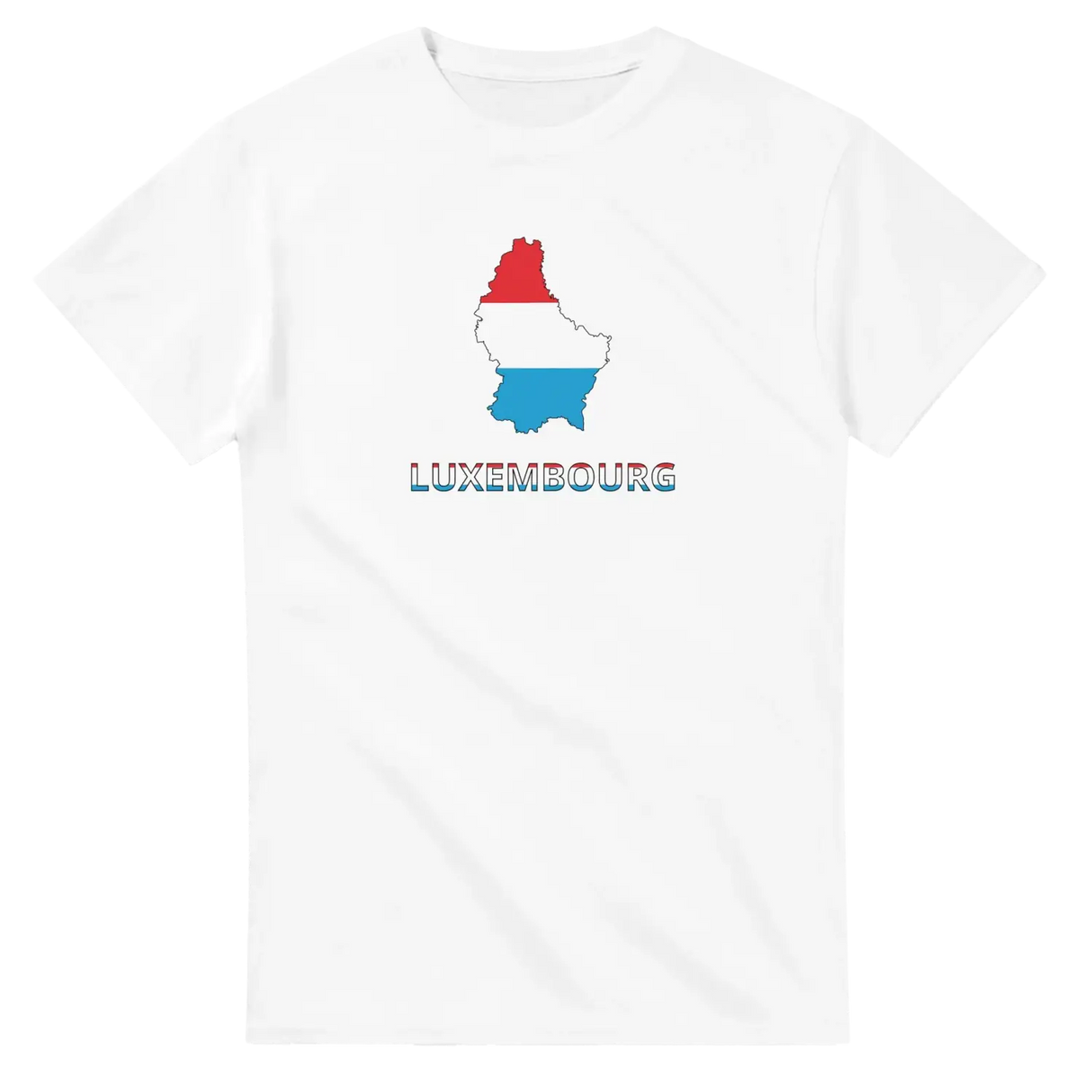 T-shirt drapeau luxembourg en carte - pixelforma