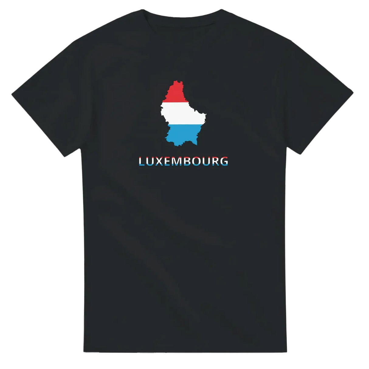 T-shirt drapeau luxembourg en carte - pixelforma