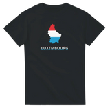 T-shirt drapeau luxembourg en carte - pixelforma