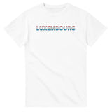 T-shirt drapeau luxembourg en écriture - pixelforma