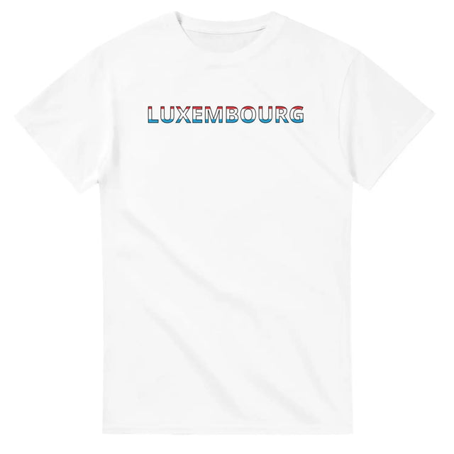 T-shirt drapeau luxembourg en écriture - pixelforma