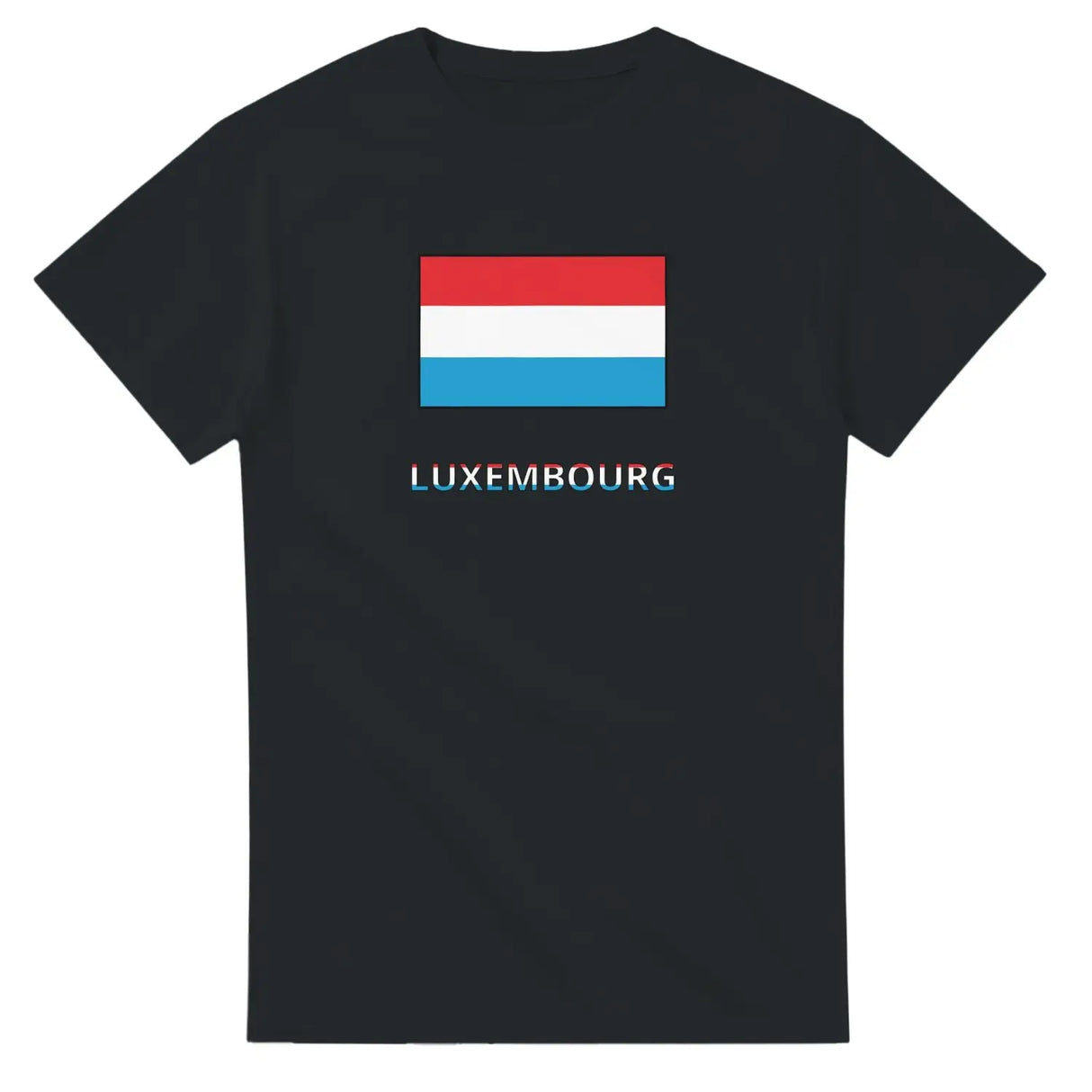 T-shirt drapeau luxembourg en texte - pixelforma