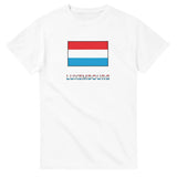 T-shirt drapeau luxembourg en texte - pixelforma