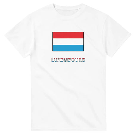 T-shirt drapeau luxembourg en texte - pixelforma