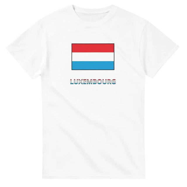 T-shirt drapeau luxembourg en texte - pixelforma