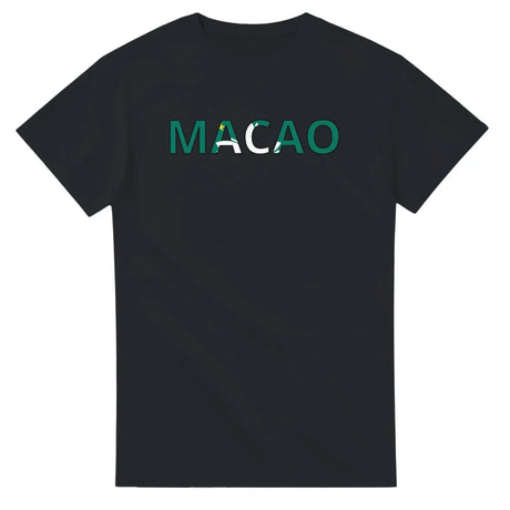 T-shirt drapeau macao en écriture - pixelforma