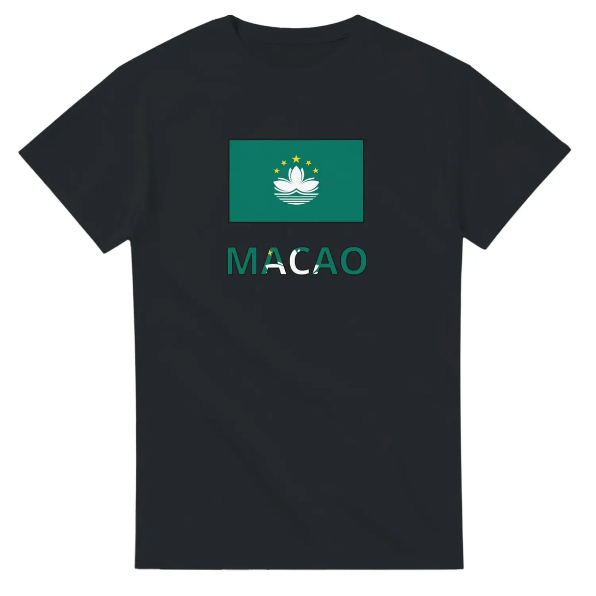 T-shirt drapeau macao en texte - pixelforma