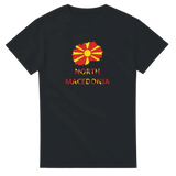 T-shirt drapeau macédoine du nord carte - pixelforma