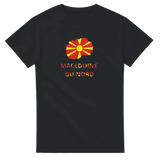 T-shirt drapeau macédoine du nord en carte - pixelforma