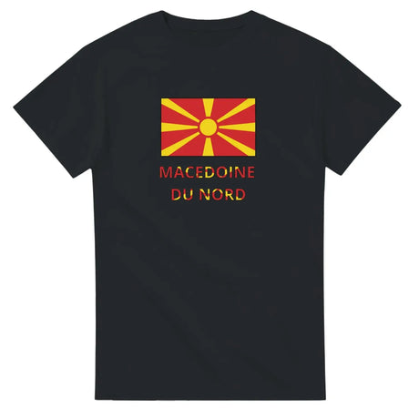 T-shirt drapeau macédoine du nord en texte - pixelforma