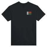T-shirt drapeau madagascar broderie couleur coton mélangé