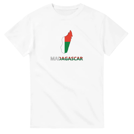 T-shirt drapeau madagascar en carte - pixelforma