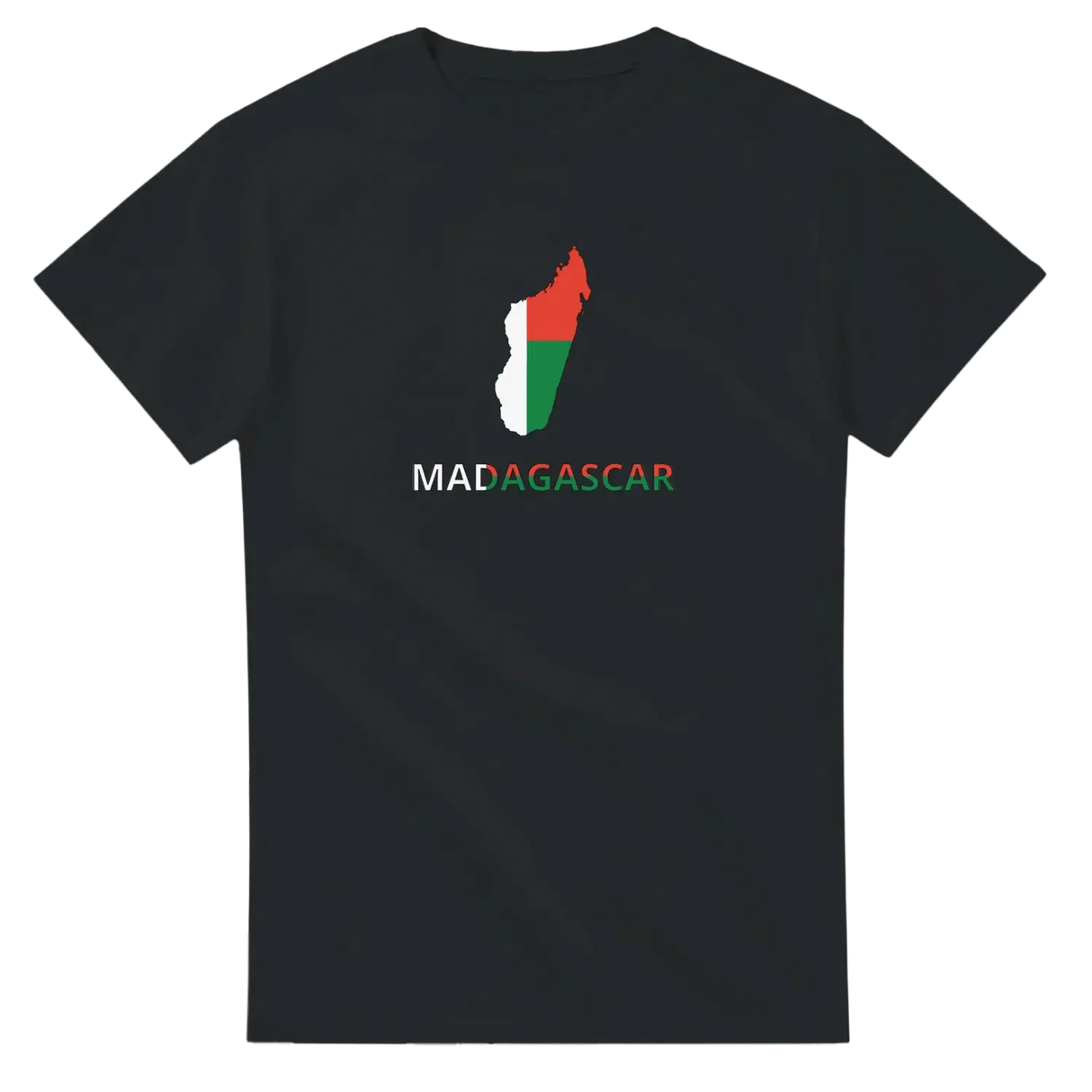 T-shirt drapeau madagascar en carte - pixelforma