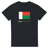 T-shirt drapeau madagascar en texte - pixelforma