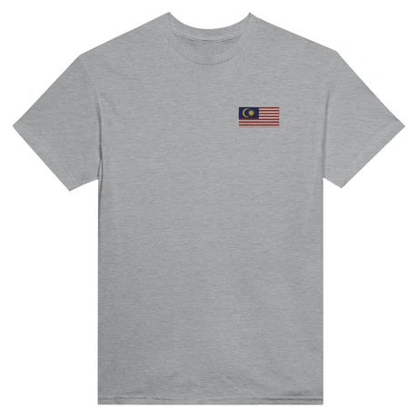 T-shirt drapeau malaisie broderie couleur coton épais