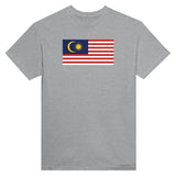 T-shirt drapeau malaisie coton mélangé brodé manches longues