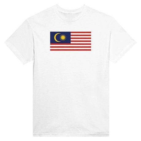T-shirt drapeau malaisie coton mélangé brodé manches longues