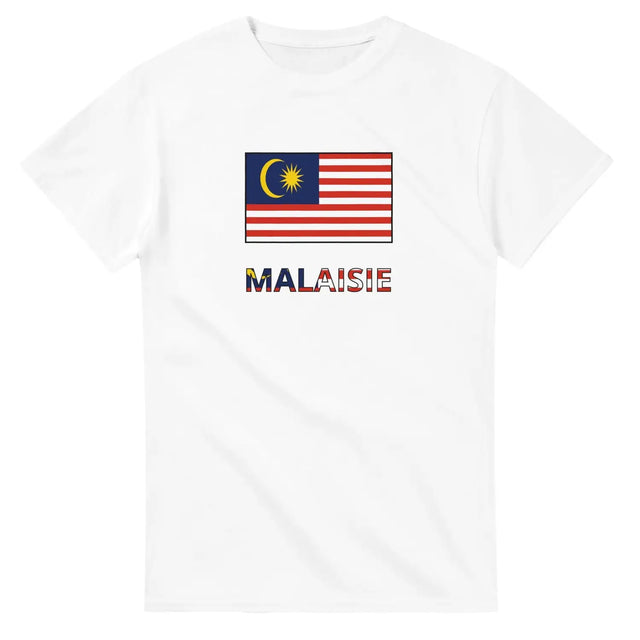 T-shirt drapeau malaisie en texte - pixelforma