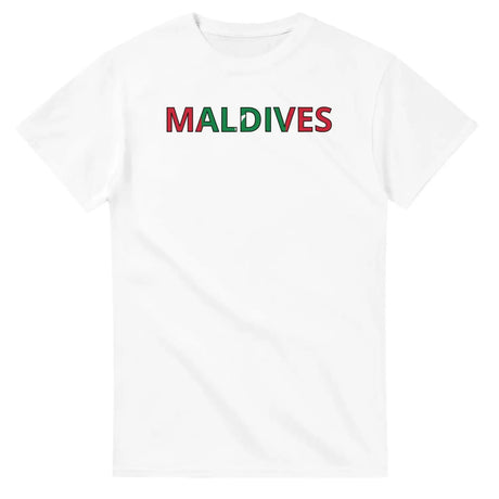 T-shirt drapeau maldives en écriture - pixelforma