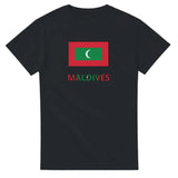 T-shirt drapeau maldives en texte - pixelforma