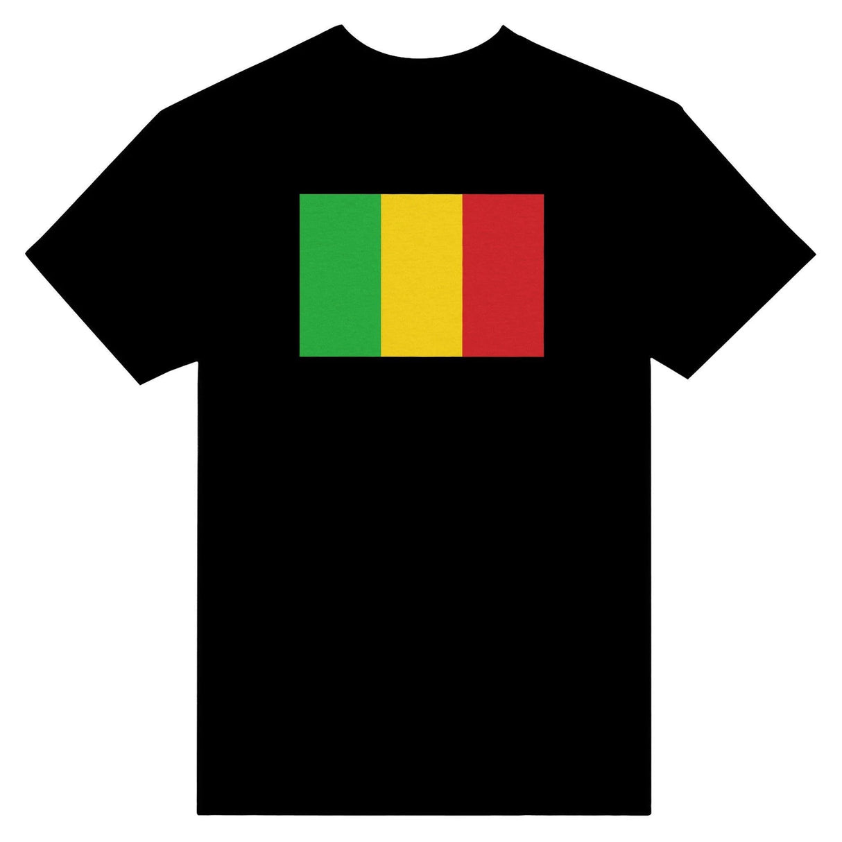 T-shirt drapeau mali brodé coton mélangé manches longues