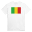 T-shirt drapeau mali brodé coton mélangé manches longues