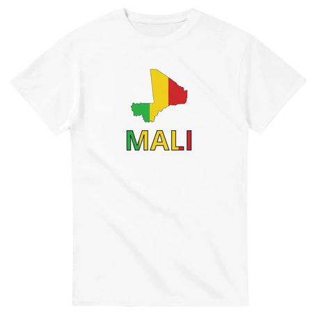 T-shirt drapeau mali en carte - pixelforma