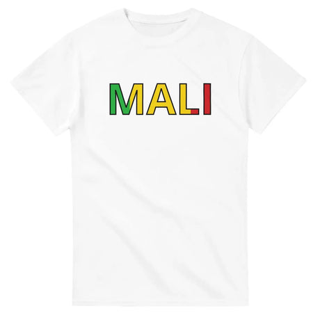 T-shirt drapeau mali en écriture - pixelforma