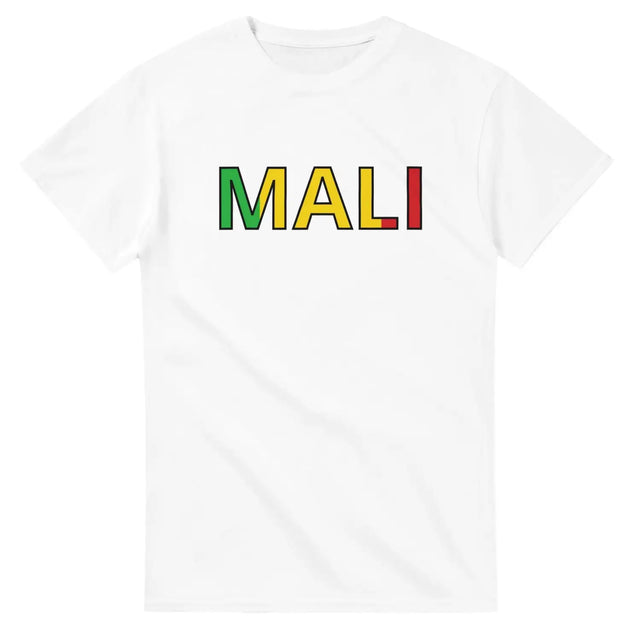 T-shirt drapeau mali en écriture - pixelforma