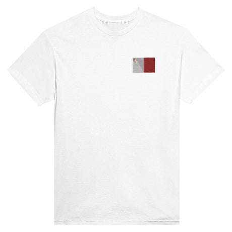 T-shirt drapeau malte broderie couleur coton mélangé