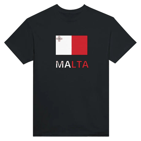 T-shirt drapeau malte texte - pixelforma