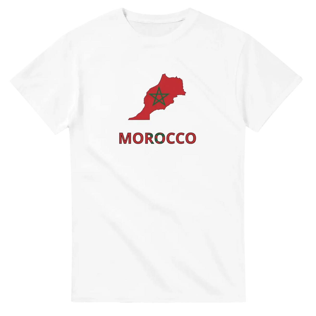 T-shirt drapeau maroc carte - pixelforma