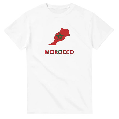 T-shirt drapeau maroc carte - pixelforma