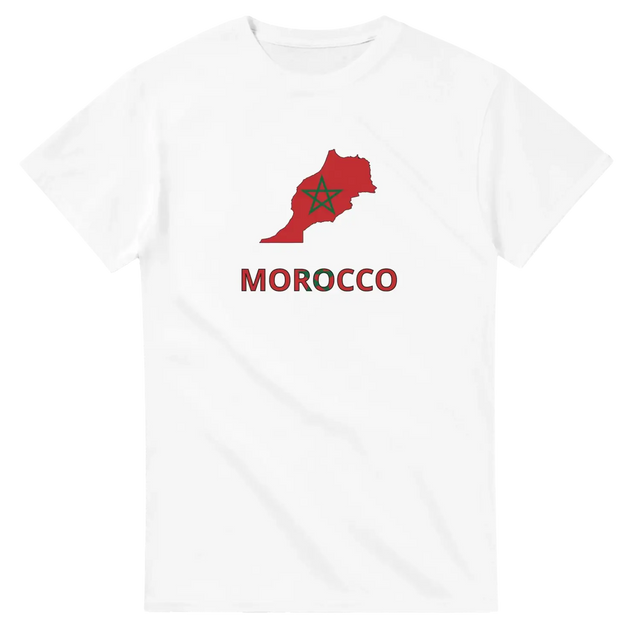 T-shirt drapeau maroc carte - pixelforma