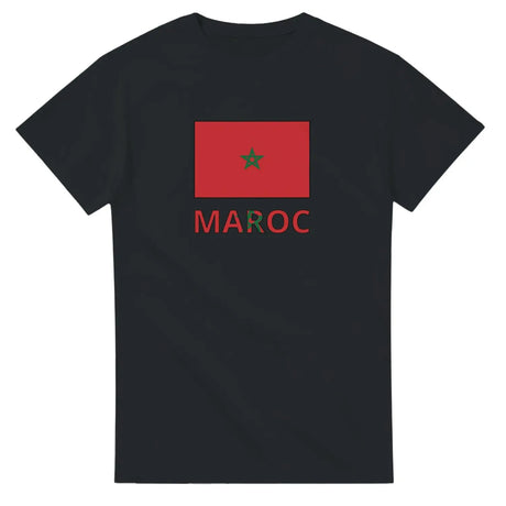 T-shirt drapeau maroc en texte - pixelforma