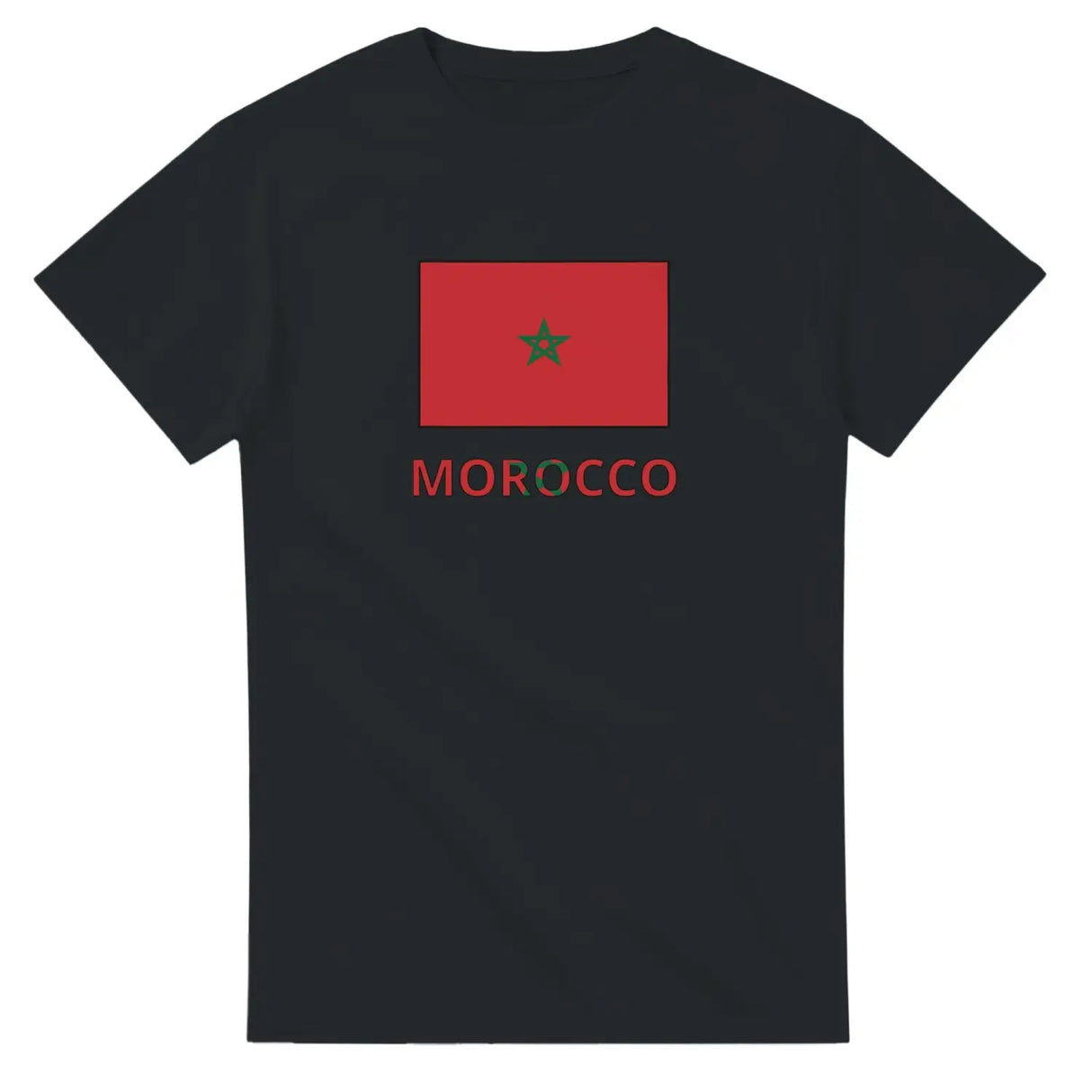 T-shirt drapeau maroc texte - pixelforma