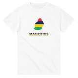 T-shirt drapeau maurice carte - pixelforma