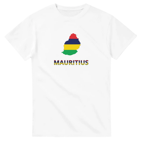 T-shirt drapeau maurice carte - pixelforma