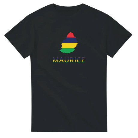 T-shirt drapeau maurice en carte - pixelforma