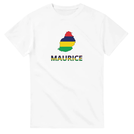 T-shirt drapeau maurice en carte - pixelforma