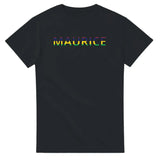 T-shirt drapeau maurice en écriture - pixelforma