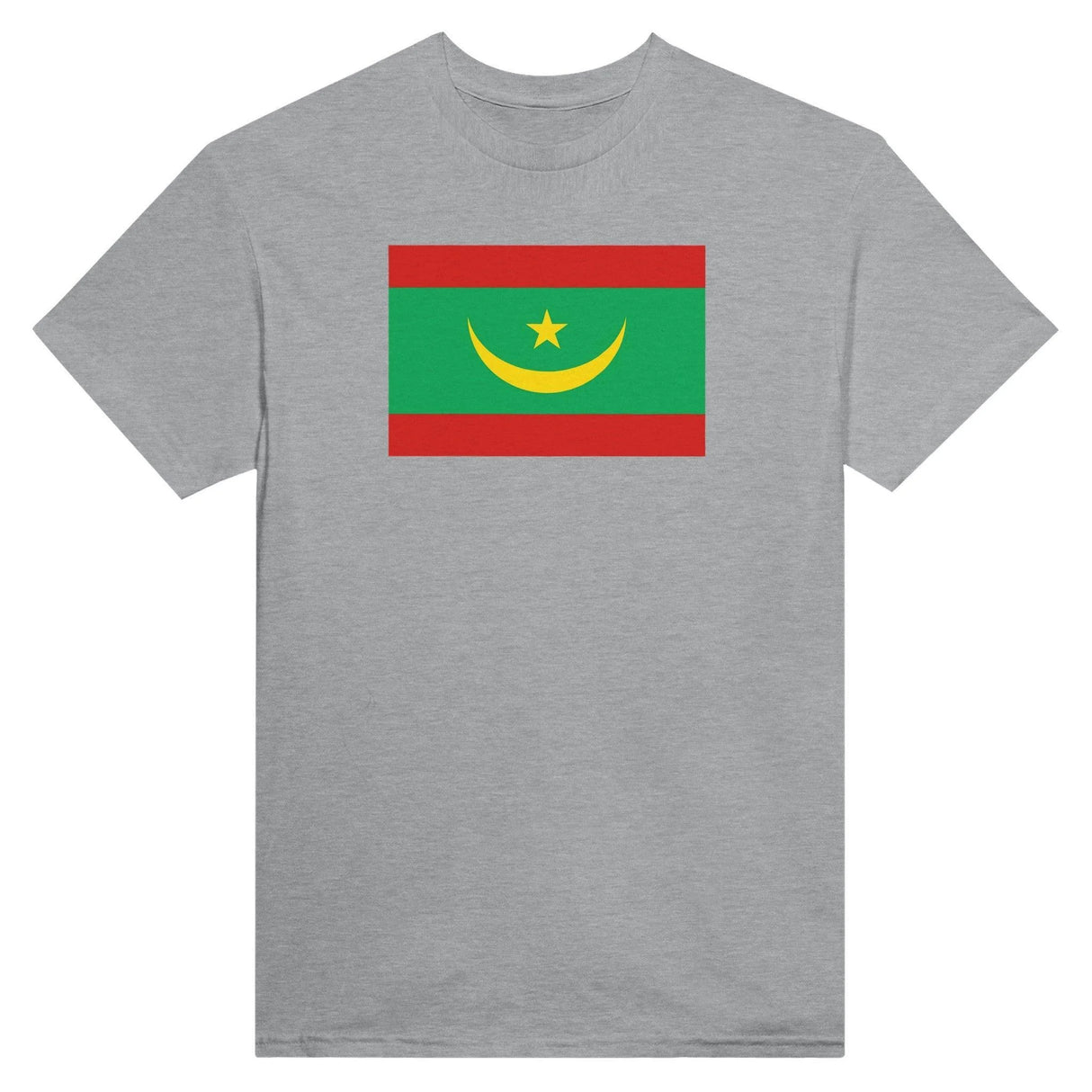T-shirt drapeau mauritanie brodé coton mélangé