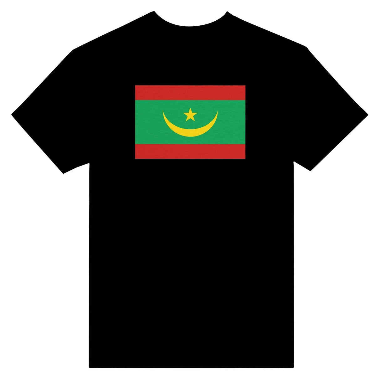 T-shirt drapeau mauritanie brodé coton mélangé