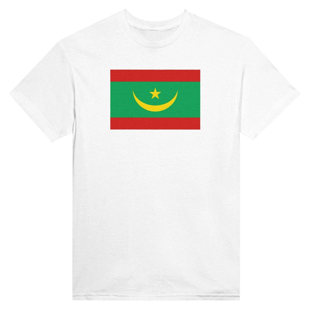T-shirt drapeau mauritanie brodé coton mélangé