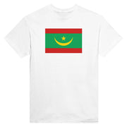 T-shirt drapeau mauritanie imprimé coton mélangé