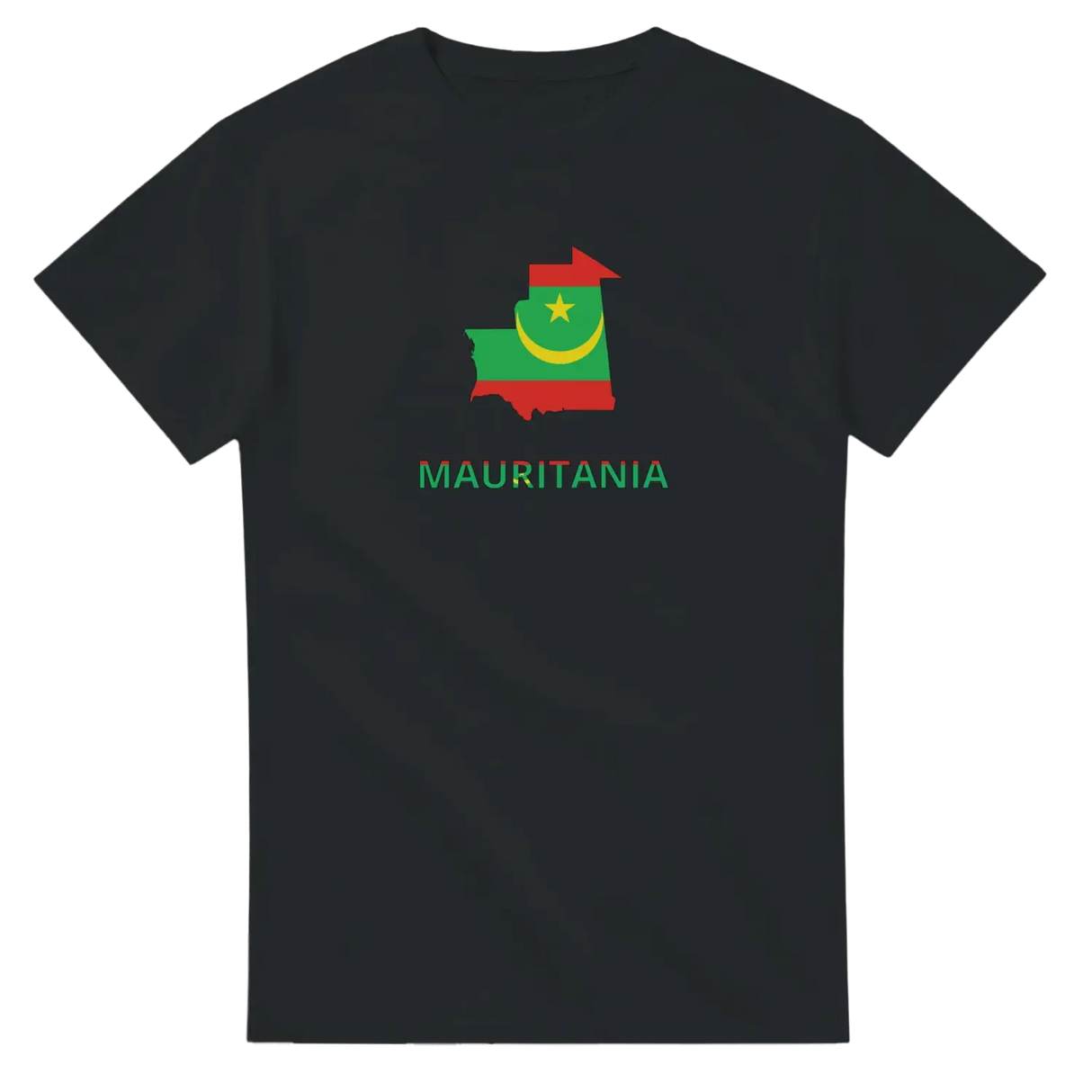 T-shirt drapeau mauritanie carte - pixelforma