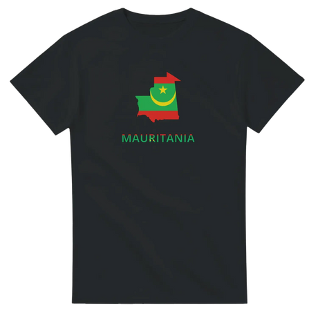 T-shirt drapeau mauritanie carte - pixelforma